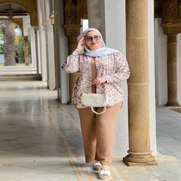 طقم نسائي أنيق مبرد من 3 قطع - إطلالة محتشمة وعصرية