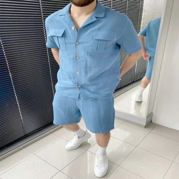 مجموعة صيفية أنيقة - قميص وشورت