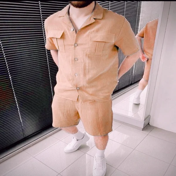 مجموعة صيفية أنيقة - قميص وشورت