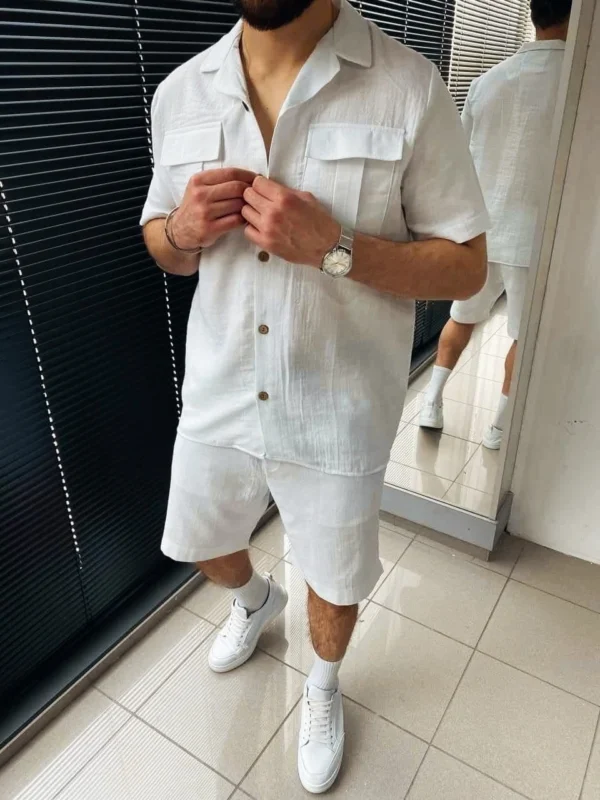 مجموعة صيفية أنيقة - قميص وشورت